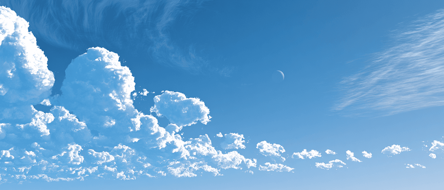 Blue sky with white clouds